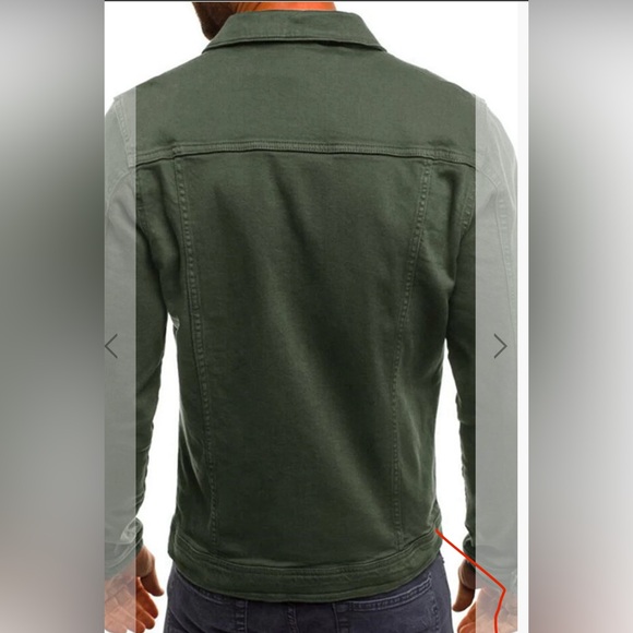 CASUAL DENIM WORKWEAR JACKET - Marcus (Green) - Picture 2 of 5